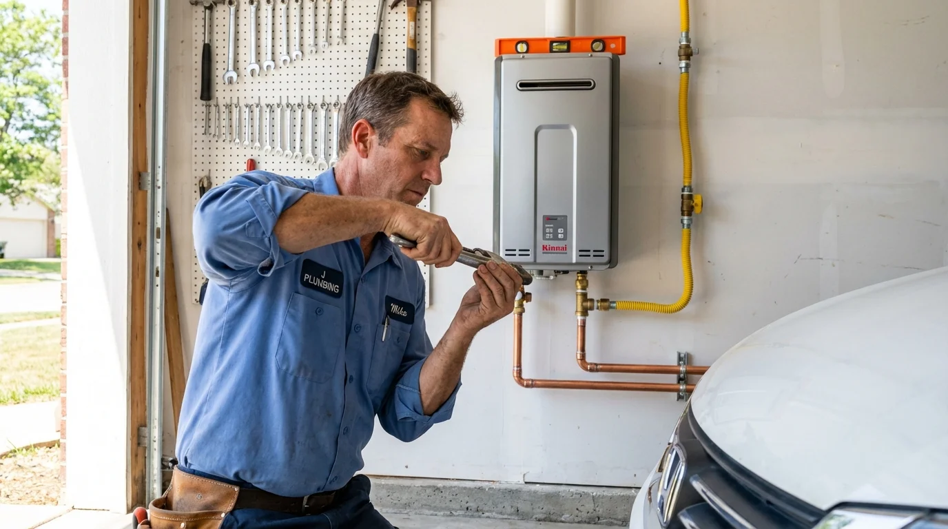 Tankless water heater installation by a Johns Plumbing LLC plumber in Brooklyn